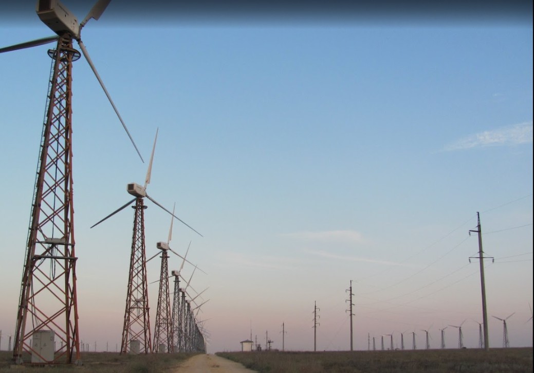 Sunset, wind turbines on Kazantip 5 (2)